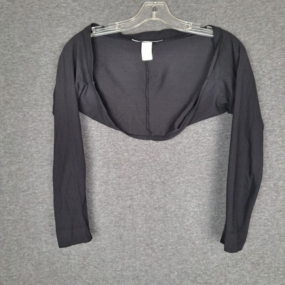 Necessary Objects Shrug Bolero Black Semi Sheer Vintage Large‎ Made in USA